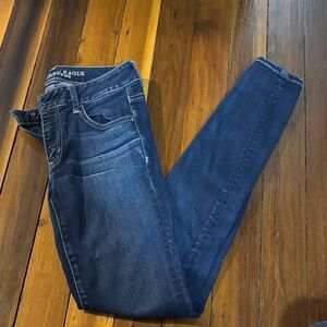 American Eagle Outfitters Women's Dark Blue Skinny Jeans